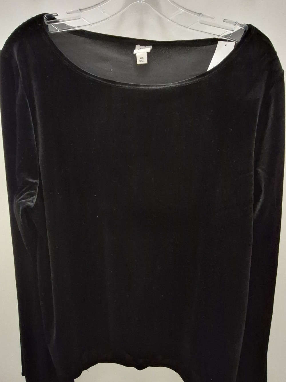 GAP Black Velvet Long-Sleeve Shirt